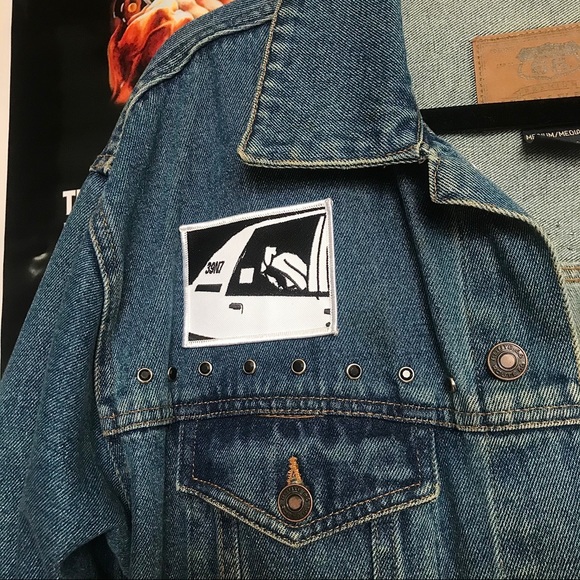 The 1975 Stud Patch Denim Jean Jacket Handmade - Picture 4 of 7